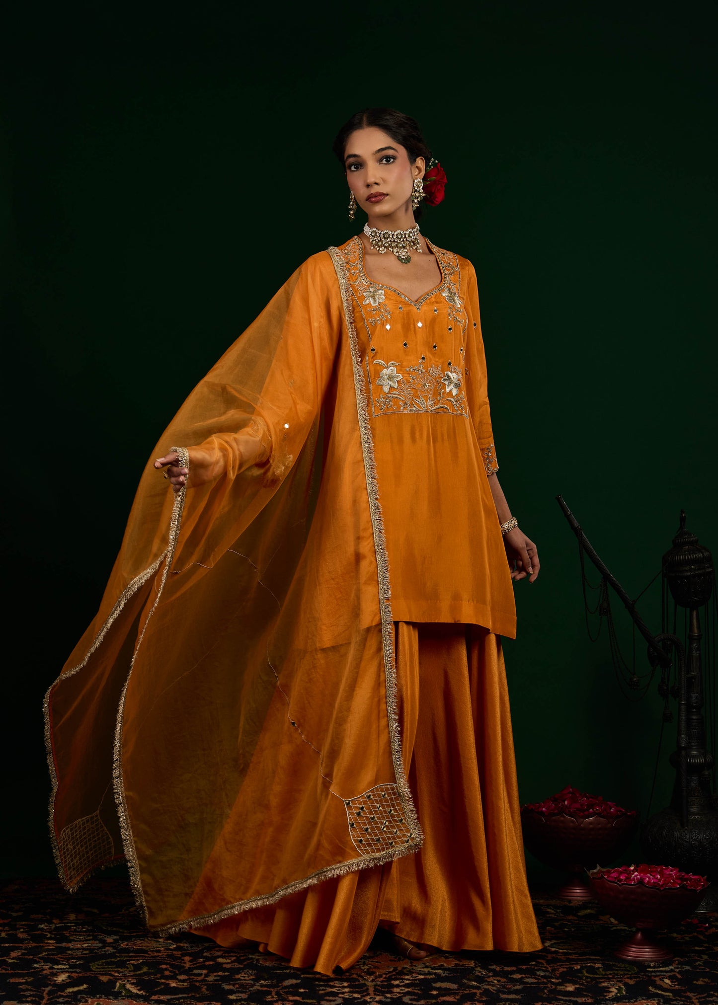Misbah Sharara Set - Mango