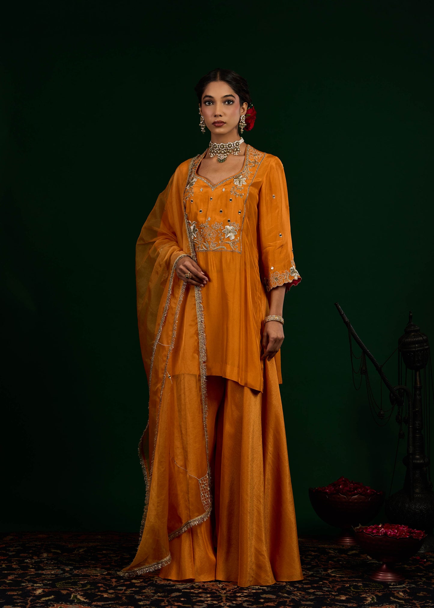 Misbah Sharara Set - Mango