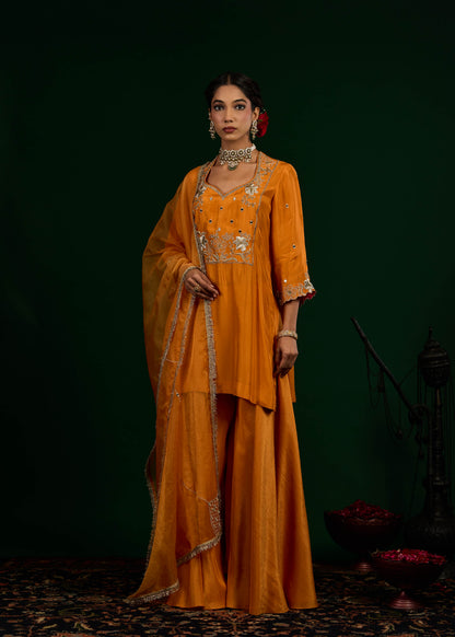 Misbah Sharara Set - Mango