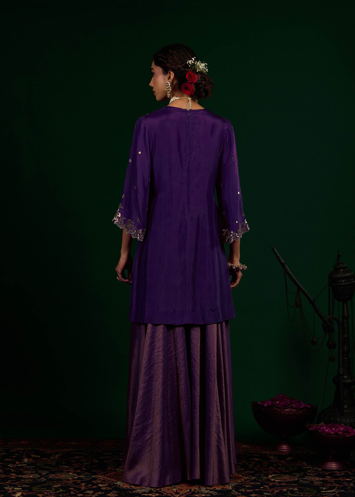 Misbah Sharara Set - Purple