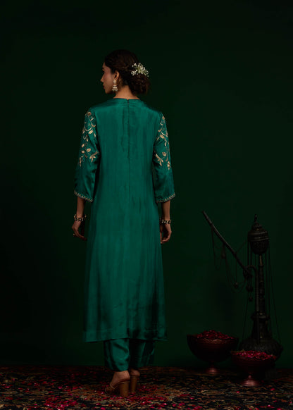 Gulnaar Kurta Set - Green