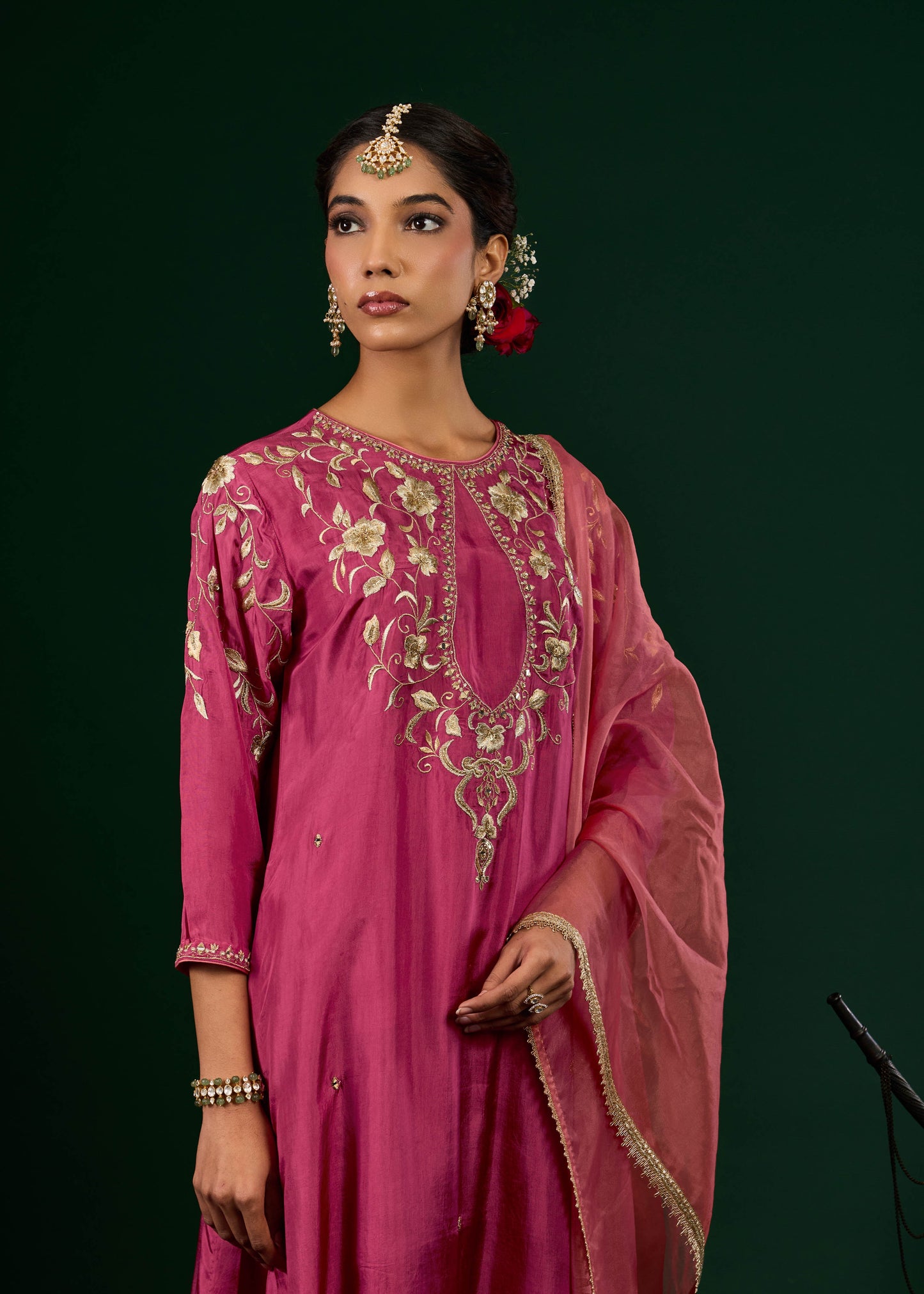 Gulnaar Kurta Set - Mulberry