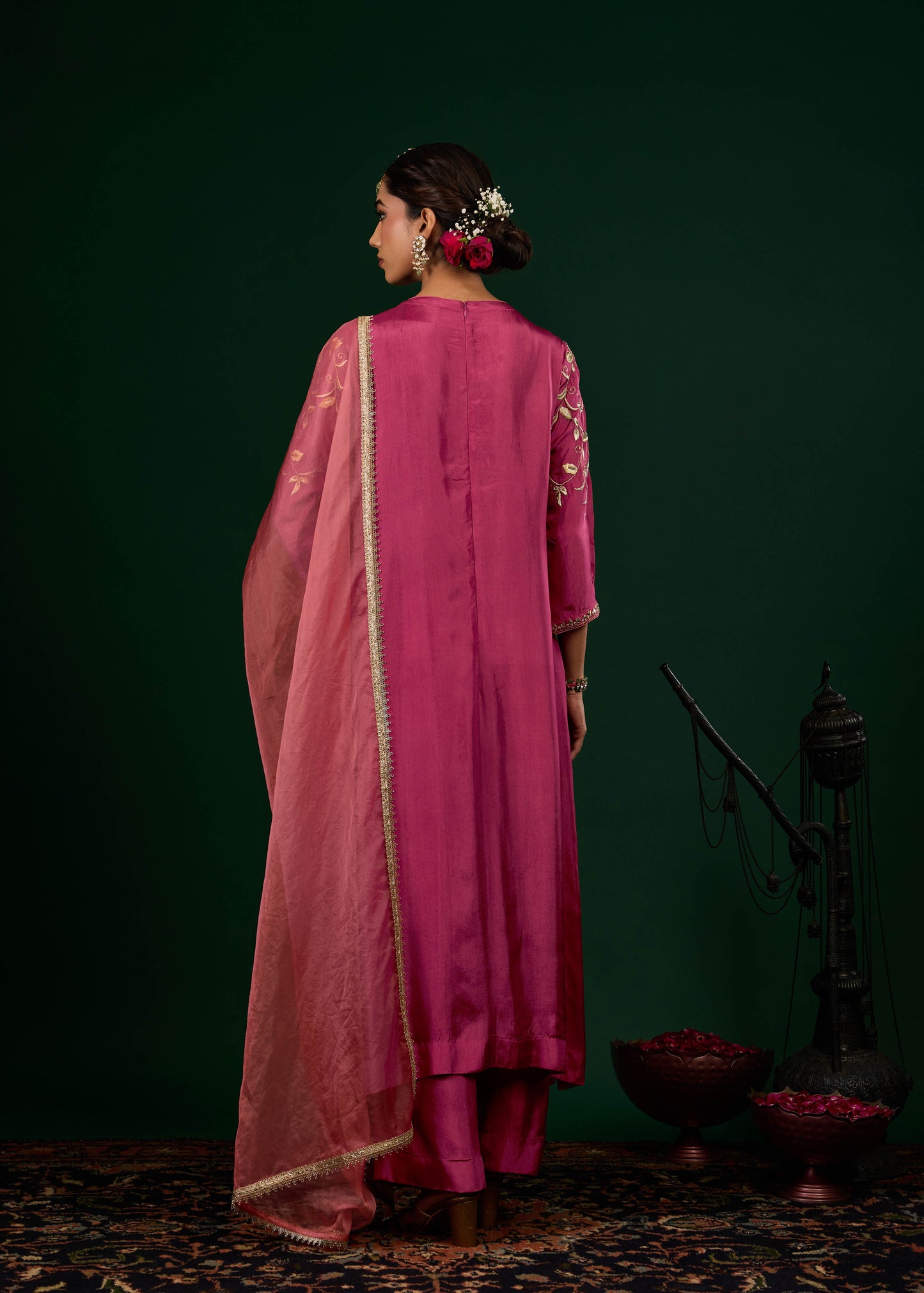 Gulnaar Kurta Set - Mulberry