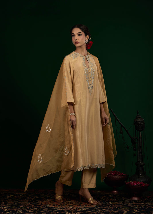 Taraani Kurta Set - Beige