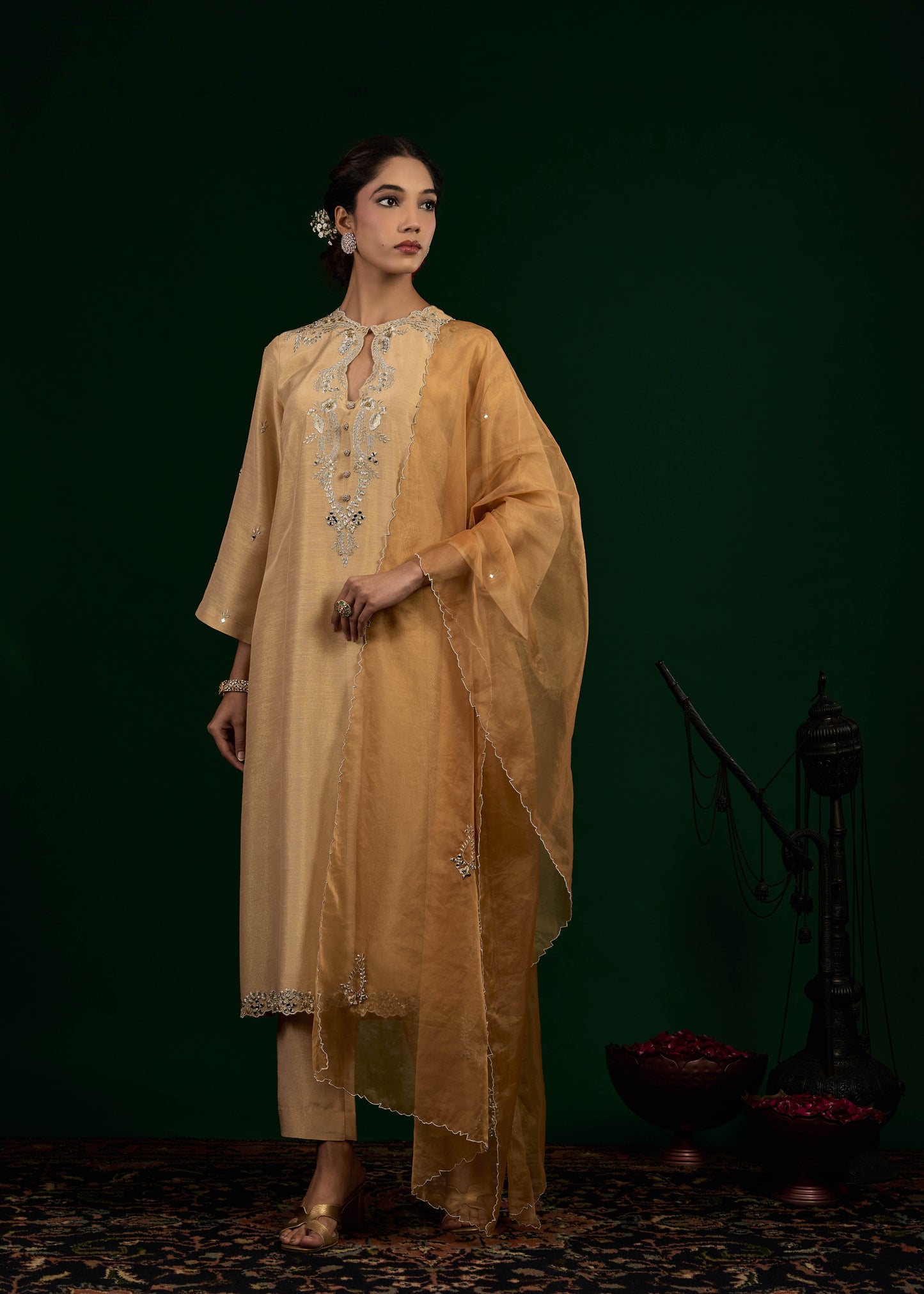 Taraani Kurta Set - Beige