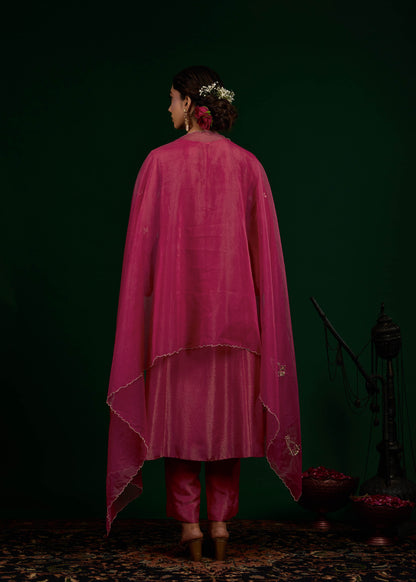 Taraani Kurta Set - Hot Pink