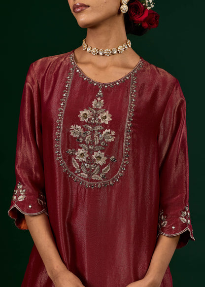 Ruhani Sharara Set - Red