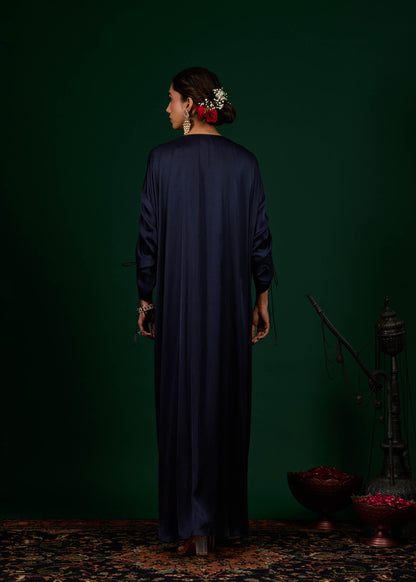 Mehnoor Emb Kaftan - Midnight Blue