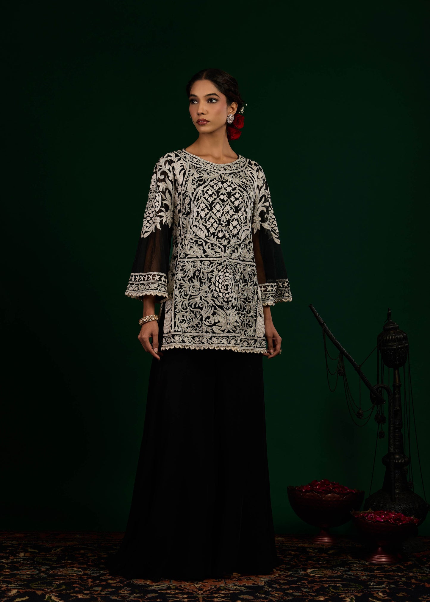 Rajsi Kurta with Palazzo - Black