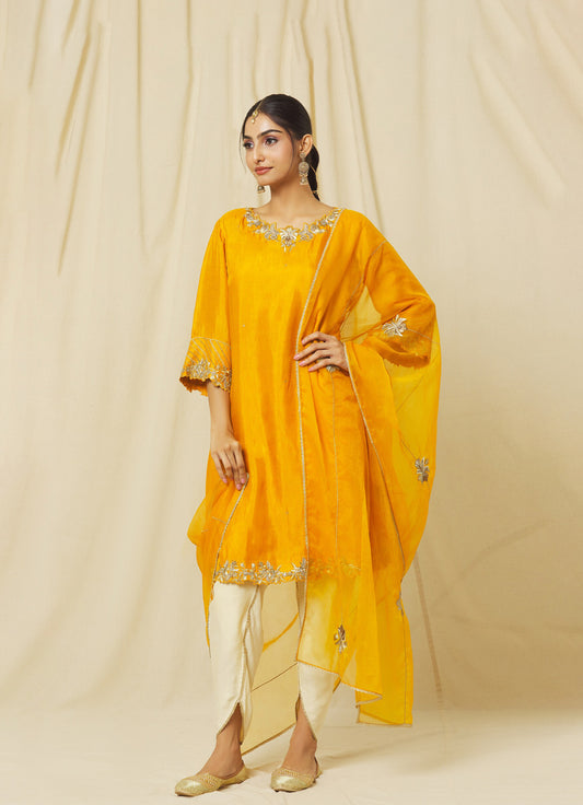 Mustard Shabana Dhoti Set