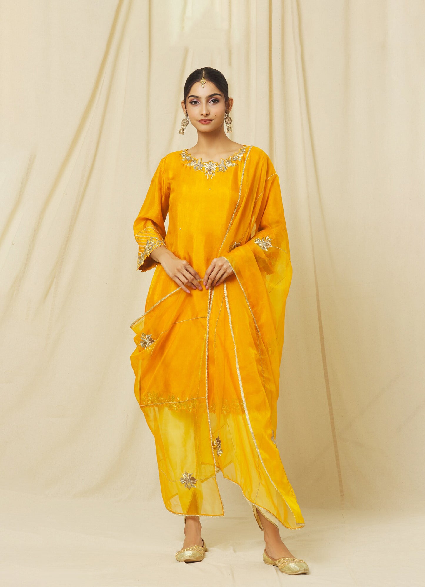 Mustard Shabana Dhoti Set