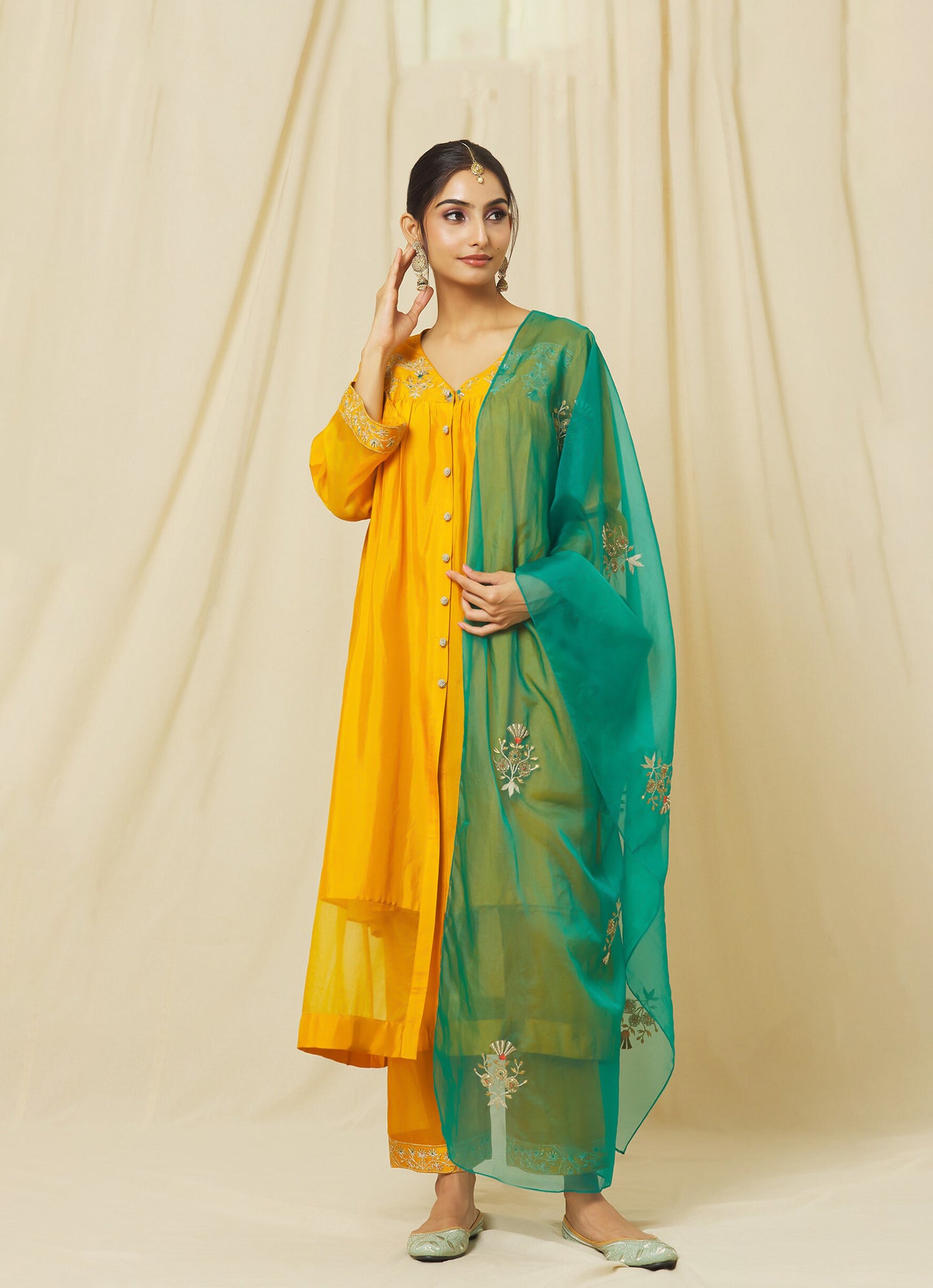 Mustard Zeenat Set
