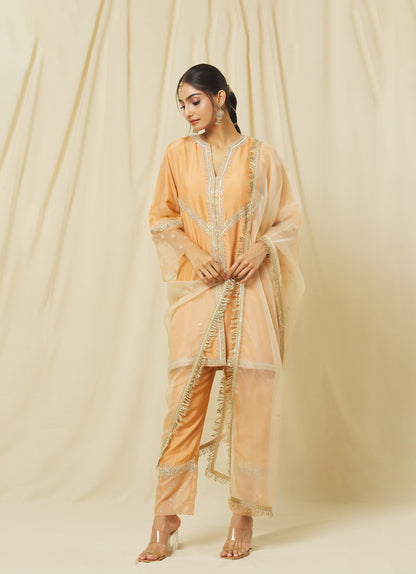 Pale Peach Nusrat Suit Set