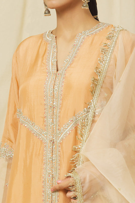 Pale Peach Nusrat Suit Set