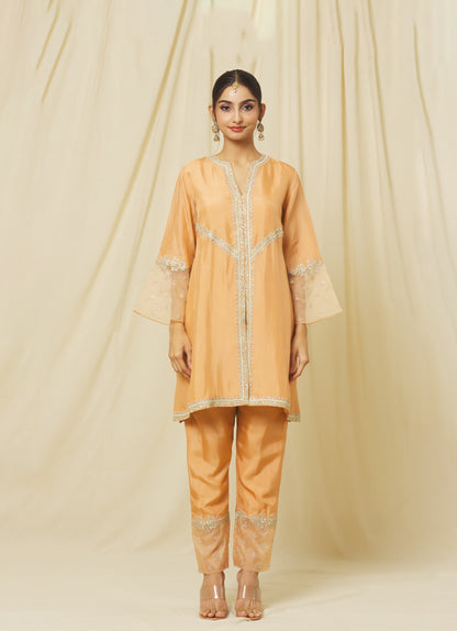 Pale Peach Nusrat Suit Set