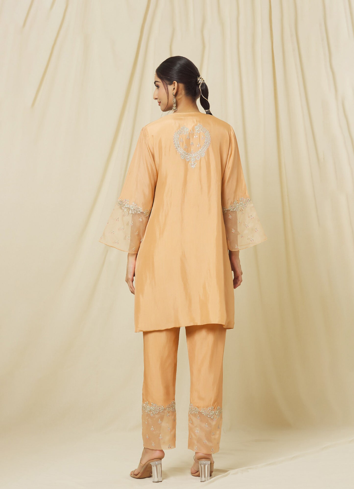 Pale Peach Nusrat Suit Set