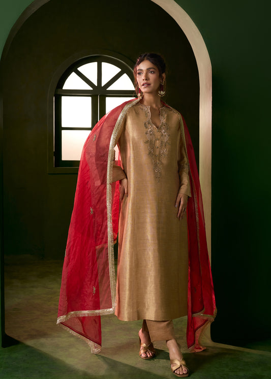 Gulzar Kurta Set - Gold