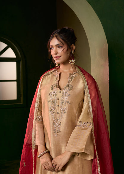 Gulzar Kurta Set - Gold