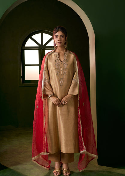 Gulzar Kurta Set - Gold