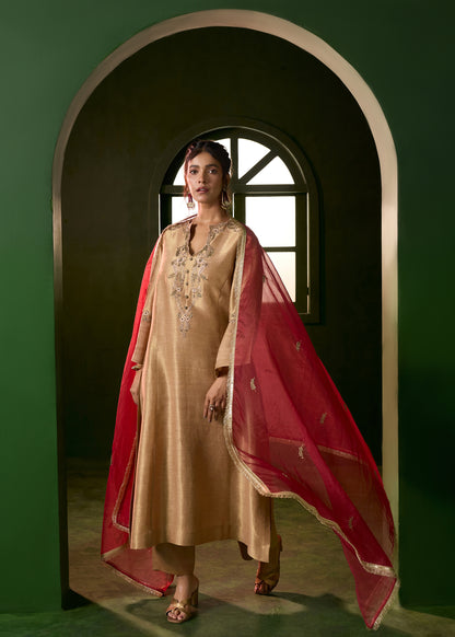 Gulzar Kurta Set - Gold