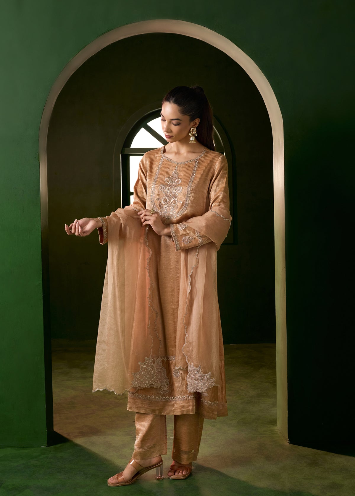 Noorani Kurta Set - Mocha