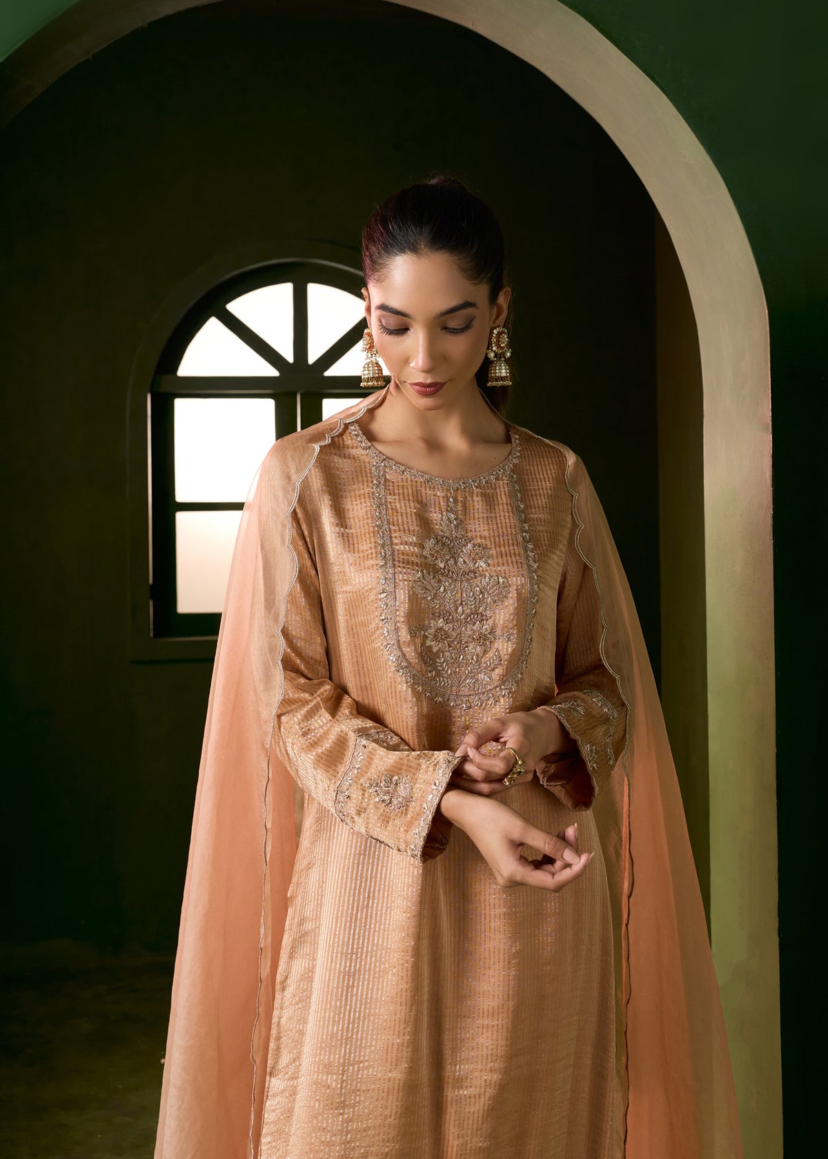 Noorani Kurta Set - Mocha