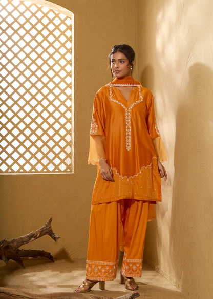 Armani Farshi Salwar Kurta Set - Orange