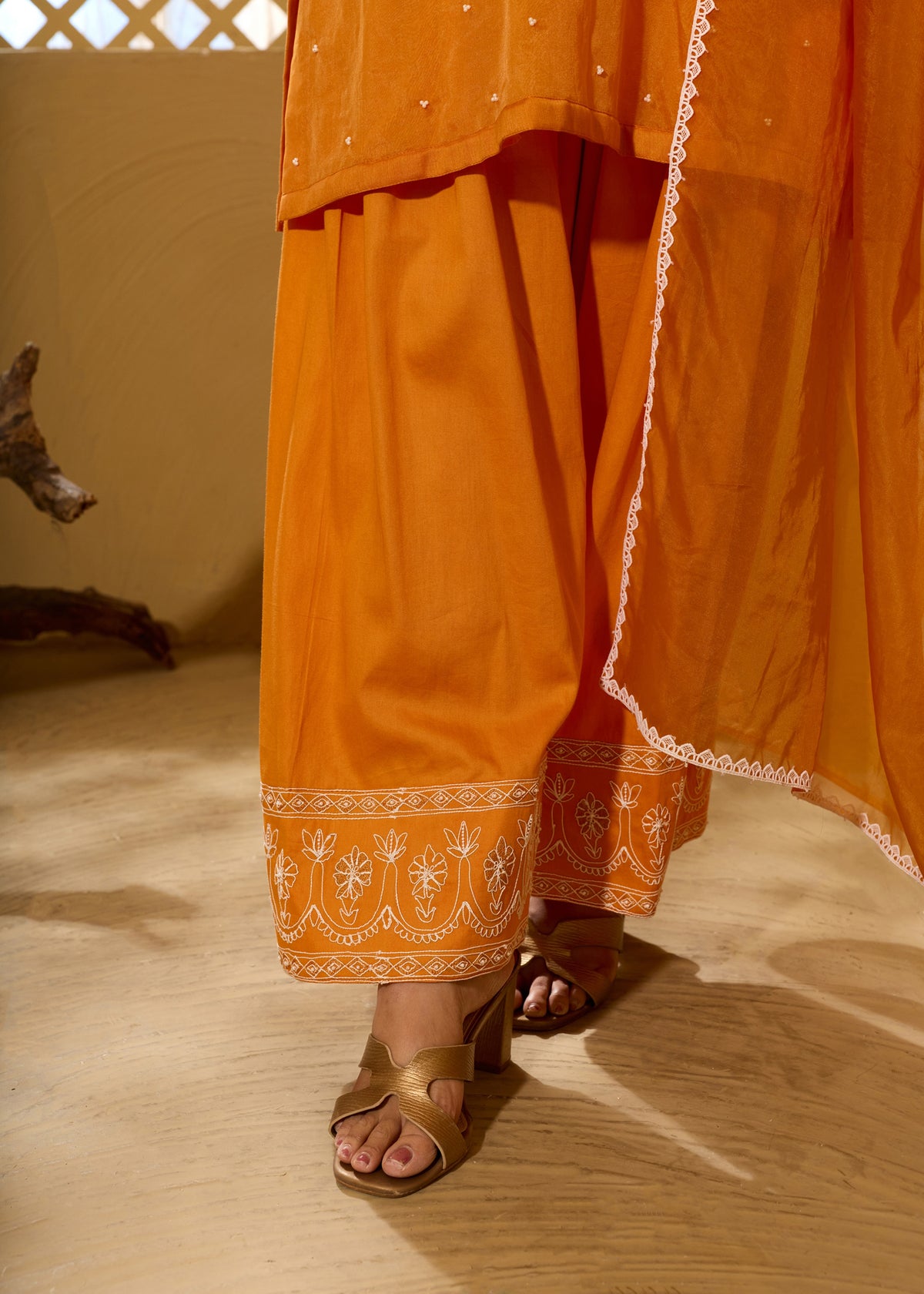 Armani Farshi Salwar Kurta Set - Orange