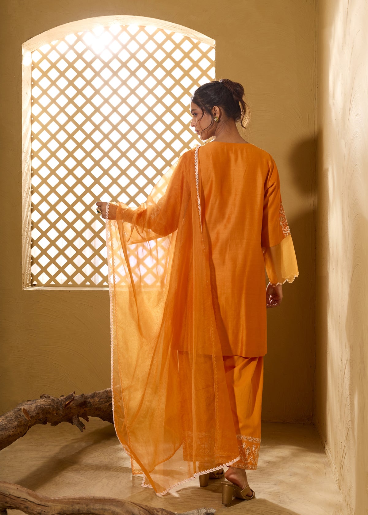 Armani Farshi Salwar Kurta Set - Orange