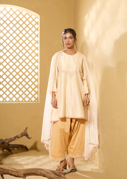 Sahiba Farshi Salwar Kurta Set - Ivory