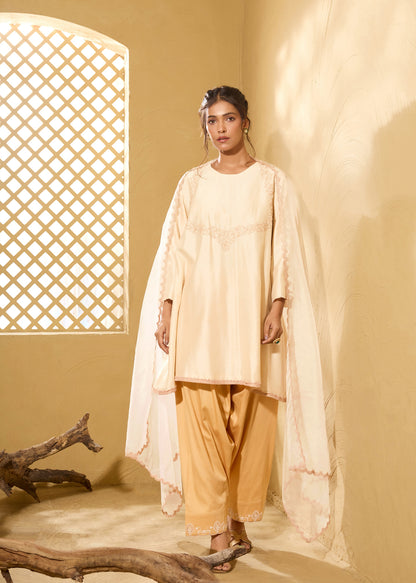 Sahiba Farshi Salwar Kurta Set - Ivory