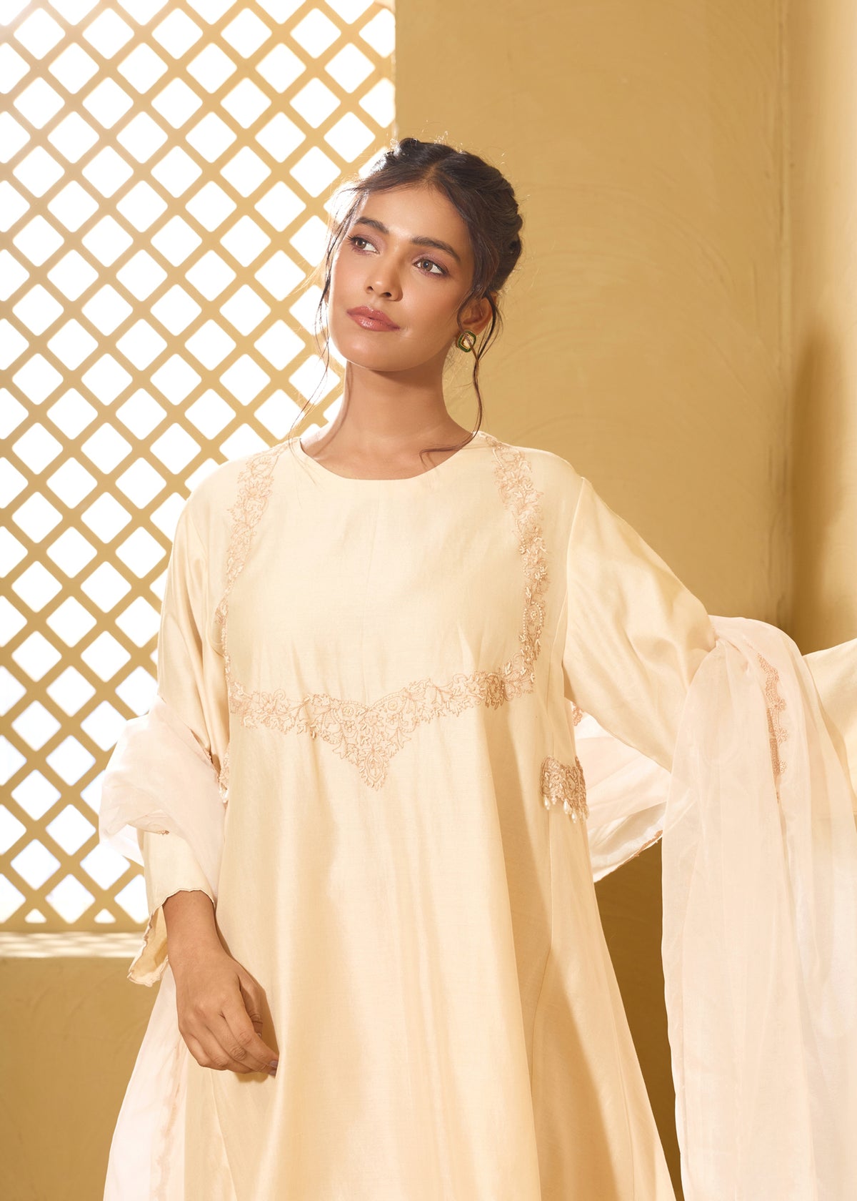 Sahiba Farshi Salwar Kurta Set - Ivory