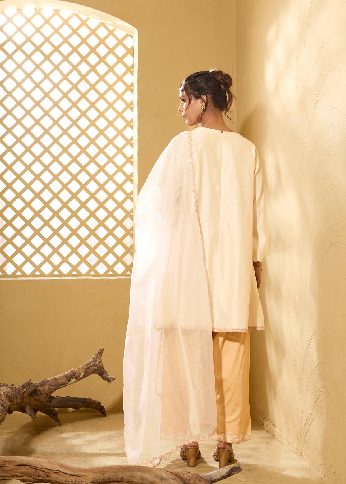 Sahiba Farshi Salwar Kurta Set - Ivory