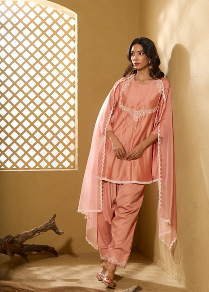 Sahiba Farshi Salwar Kurta Set - Mocha