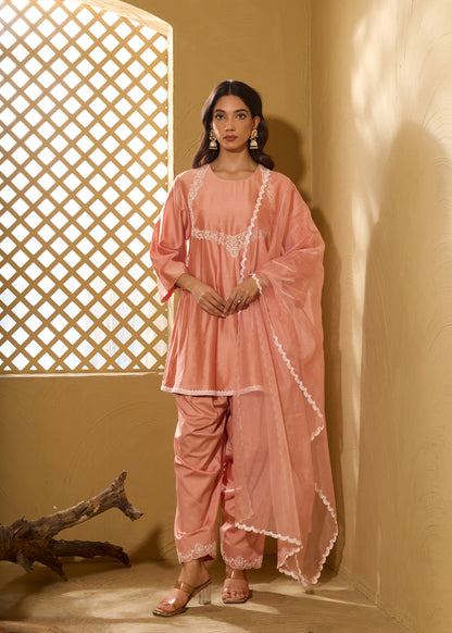 Sahiba Farshi Salwar Kurta Set - Mocha