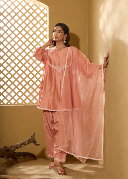 Sahiba Farshi Salwar Kurta Set - Mocha