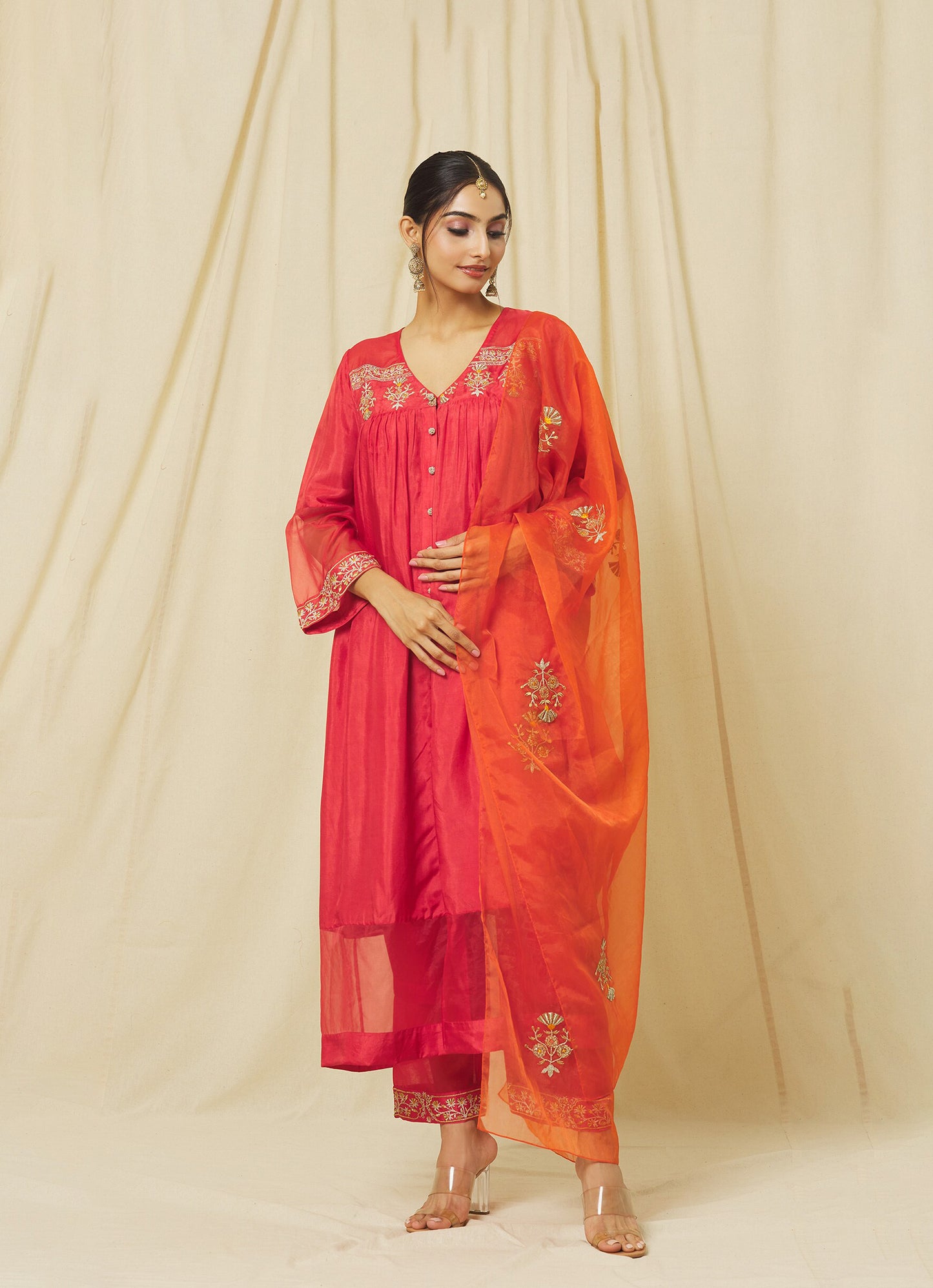 Red Zeenat Set