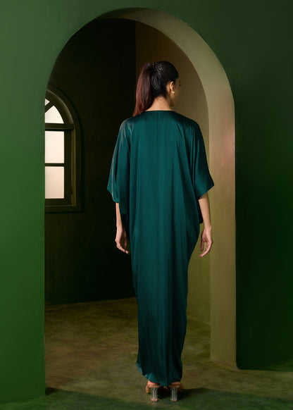 Riviera Knot Kaftan - Emerald Green