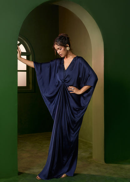 Riviera Knot Kaftan-Midnight Blue