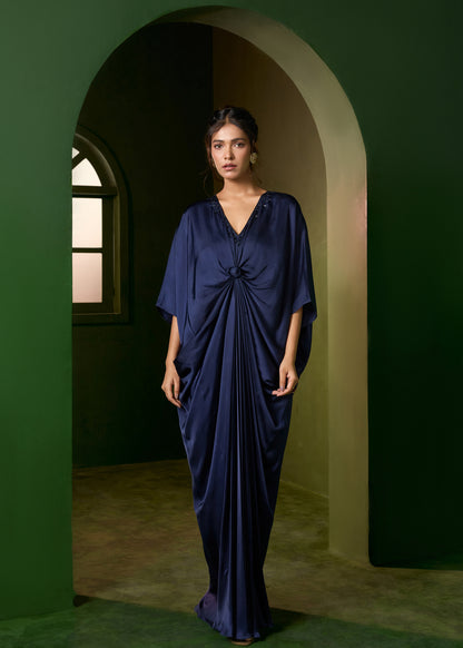 Riviera Knot Kaftan-Midnight Blue