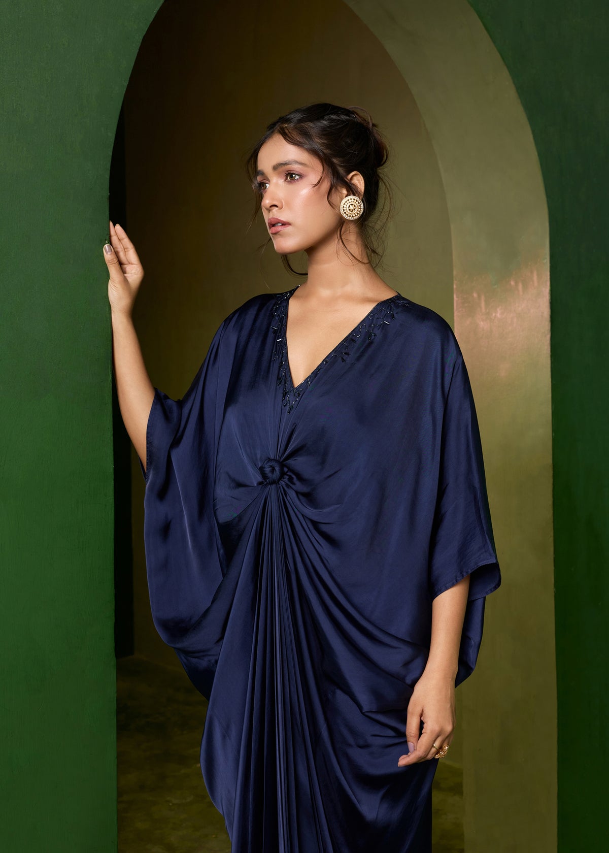 Riviera Knot Kaftan-Midnight Blue