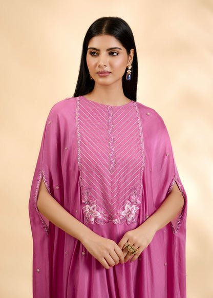 Gulabi Sitara Anarkali Set