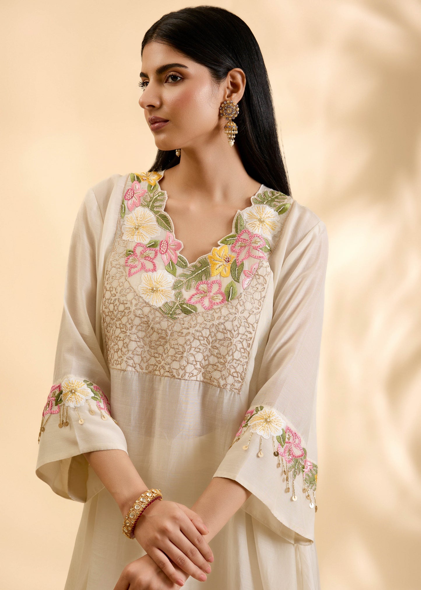 Chandani Amaya Short Kurta Sharara Set