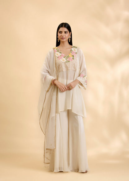 Chandani Amaya Short Kurta Sharara Set