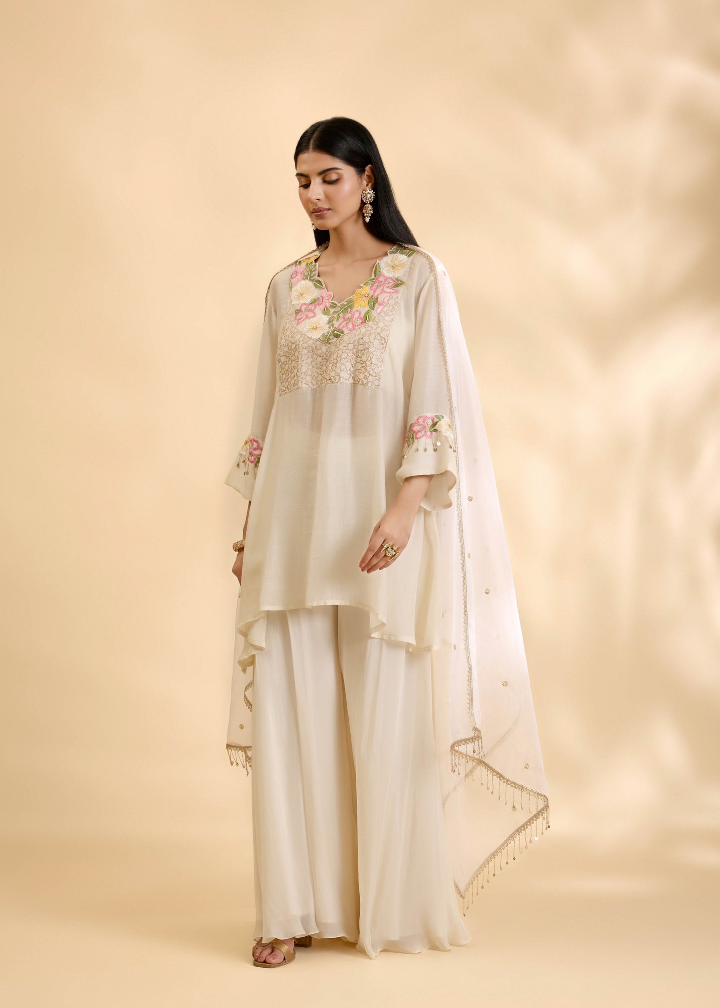 Chandani Amaya Short Kurta Sharara Set