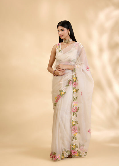 Chandani Ruksar Embellished Sari Set