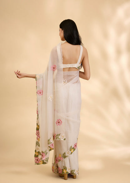 Chandani Ruksar Embellished Sari Set