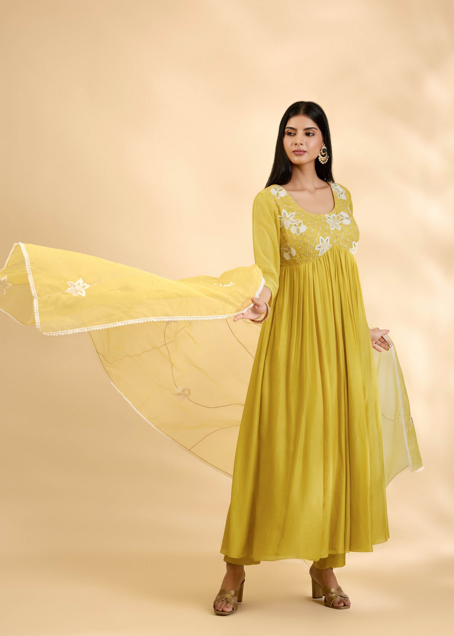 Kesar Nargis Anarkali Set