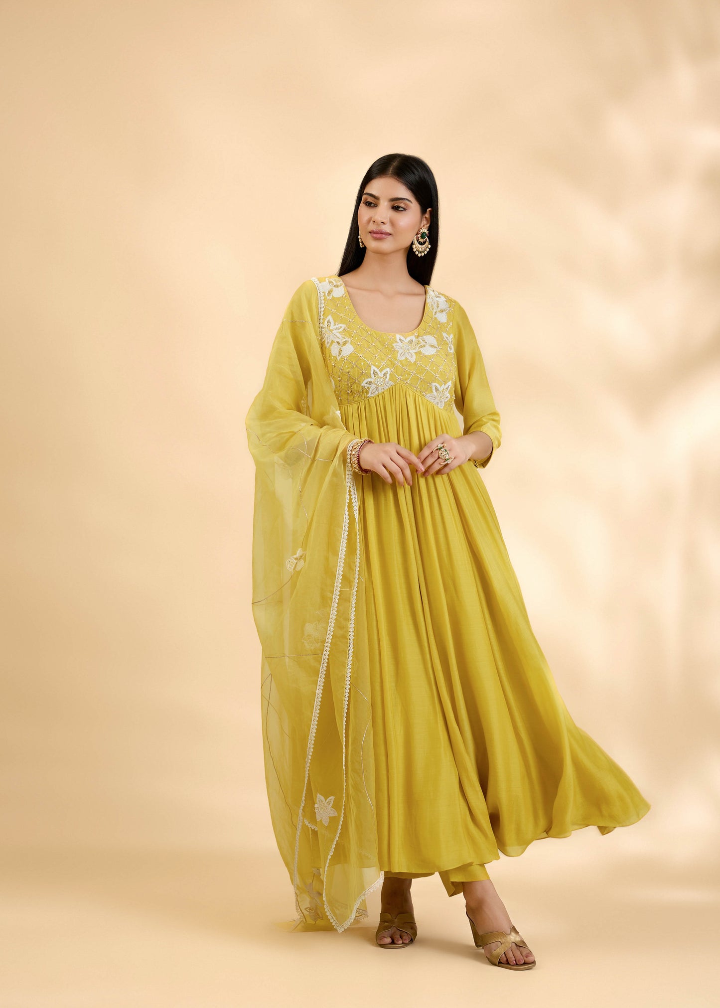 Kesar Nargis Anarkali Set