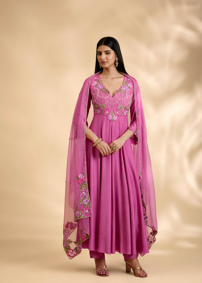 Gulabi Ruksar Anarkali Set